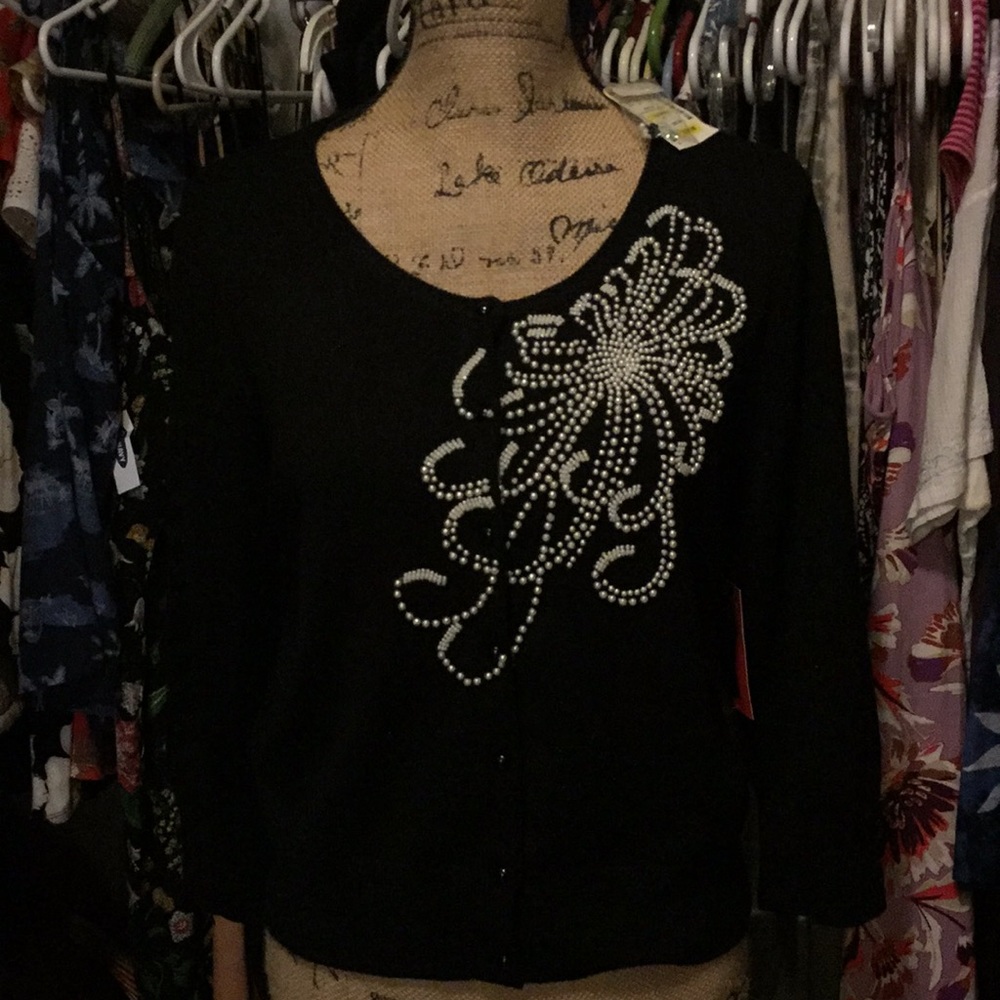 NWT Cable & Gauge beads cardi